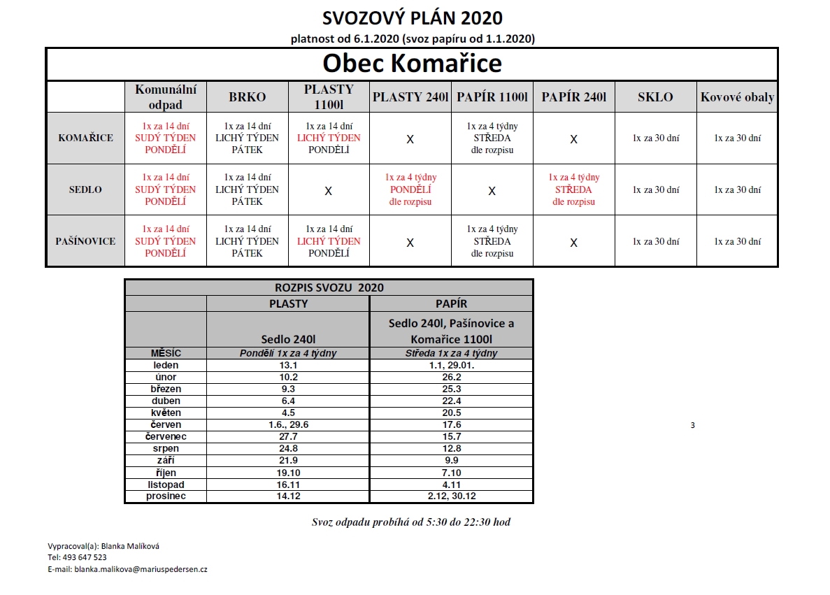 202001_Svozový plán Obec Komařice 2020.jpg